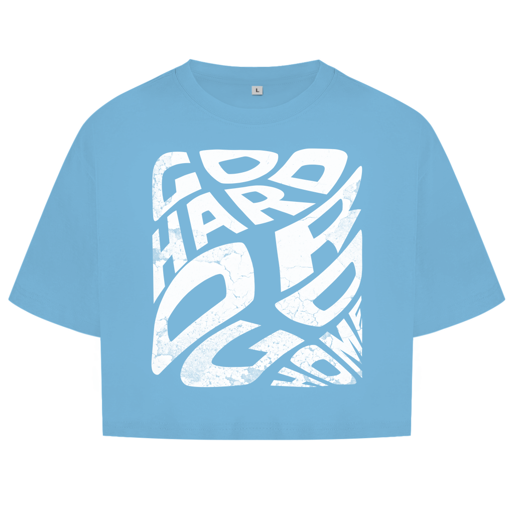 Damen Oversize Crop Top | GO HARD OR GO HOME