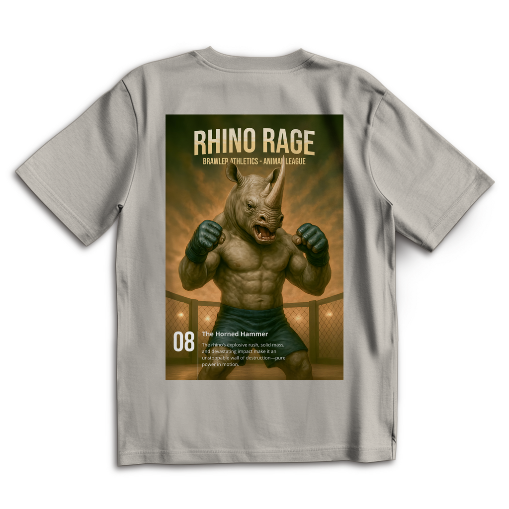 Oversize T-Shirt | ANIMAL LEAGUE - RHINO RAGE