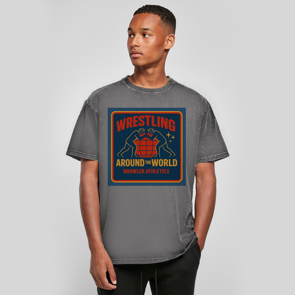 Oversize Washed T-Shirt | WRESTLING WORLD